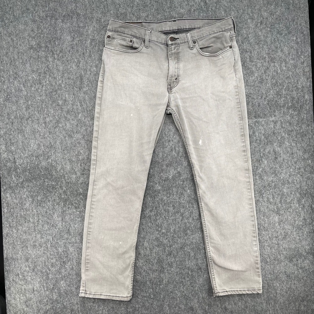Levis 511 Jeans Mens 34x24 Slim Fit Grey Denim Five Pocket Casual Pants